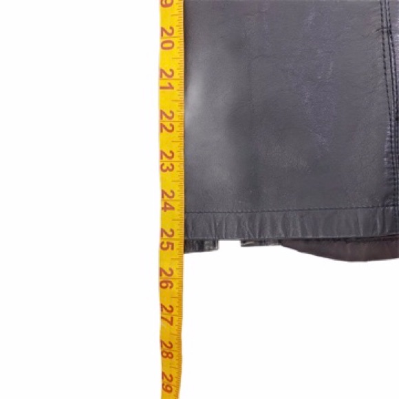 Vintage Leather Pencil Skirt Black Size 8 - Picture 9 of 11